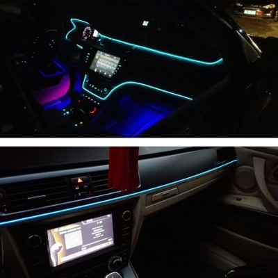 余氏光電el帶邊汽車LED冷光線車內氛圍燈條夾式發光線氣氛改裝飾