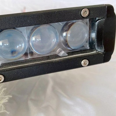 定制超亮強光遠光狗4D透鏡聚光大單排射燈汽車頂燈LED20珠長條燈