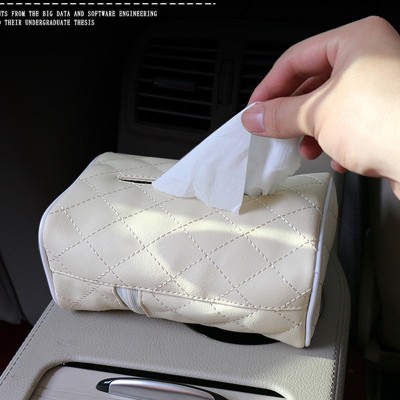 車載紙巾盒扶手箱綁帶汽車內飾品創意餐巾抽紙盒套多功能抽紙巾盒
