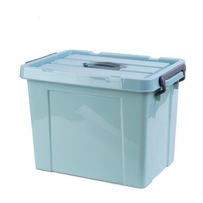 手提收納箱加高直角塑料熟膠儲物箱馬卡龍色家用加厚整理箱帶提手