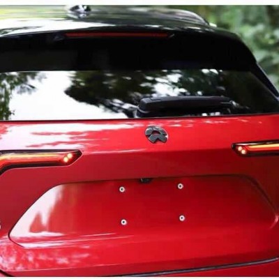 真碳纖維車貼 干碳車標裝飾貼 車標防刮貼 蔚來ES8/ES6通用