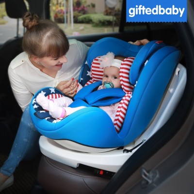 兒童安全座椅汽車用isofix硬接口0-12歲寶寶車載360度旋轉4周可躺