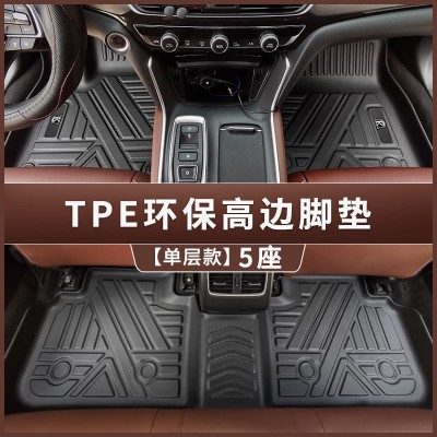 跨境貿易TPE汽車腳墊加厚專車專用雙層tpe全包圍環保腳墊廠家代發