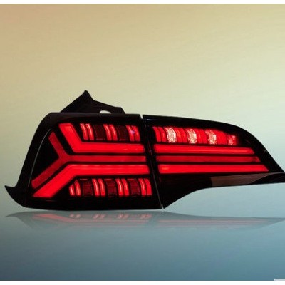 適用于特斯拉Model3尾燈總成Model Y改裝LED戰警尾燈行車燈流光燈 2只起售